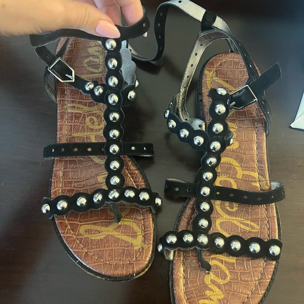 Sam Edelman black suede gladiator sandals